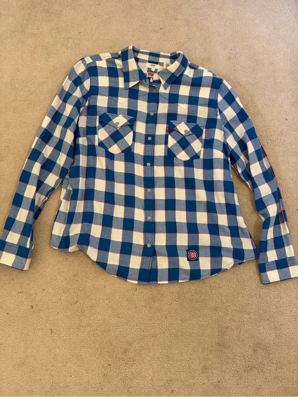 Chicago Cubs Levis Women’s Check Plaid Shirt